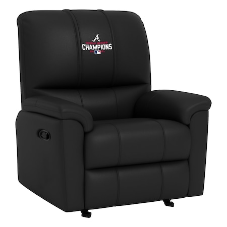 Dreamseat Rocker Recliner with Atlanta Braves 2021 World Champions Logo XZ52031CDRRBLK-PSMLB20013